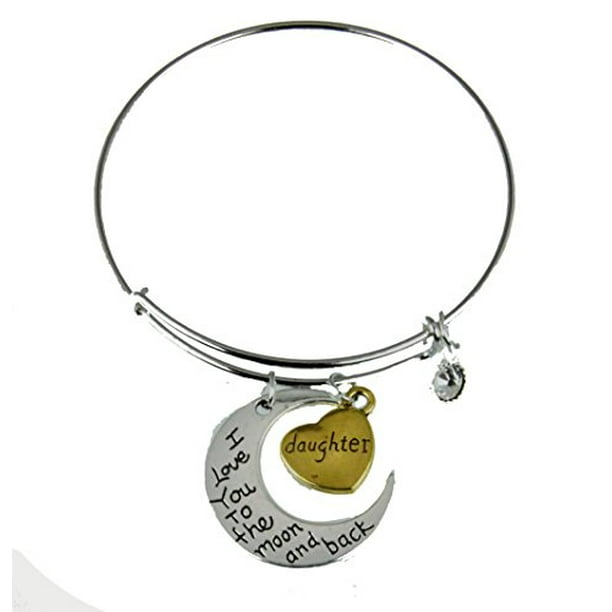 8 Silvertone I would be lost without you Daughter You Are Loved Circle Bracelet 